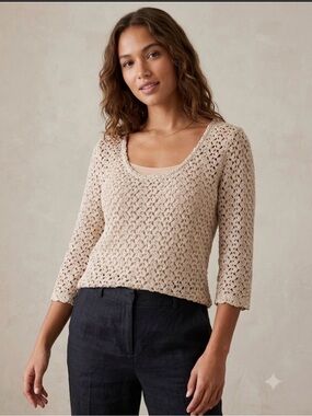 JM Collection gold brocade blouse Large